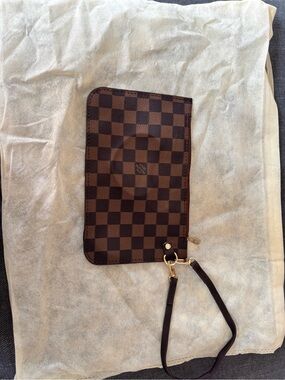 Louis Vuitton Brown Checkerboard Wristlet